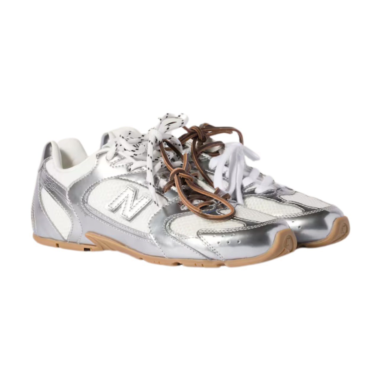 New Balance x Miu Miu 530 SL – Metallic Leather/Mesh