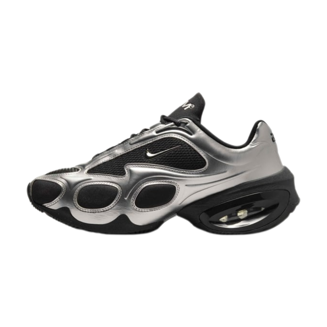 NIKE Air Max Muse mesh-trimmed metallic leather
