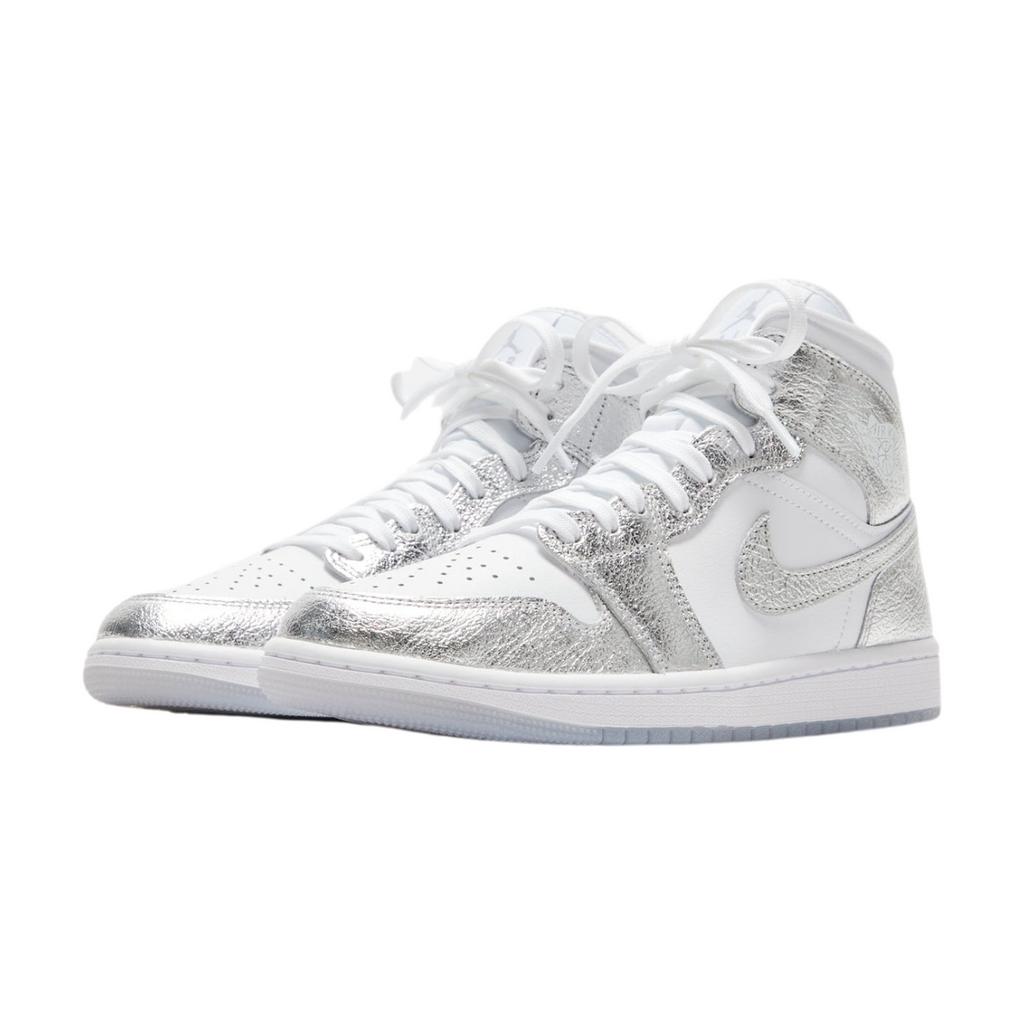 Air Jordan 1 Mid SE – Metallic Silver / White
