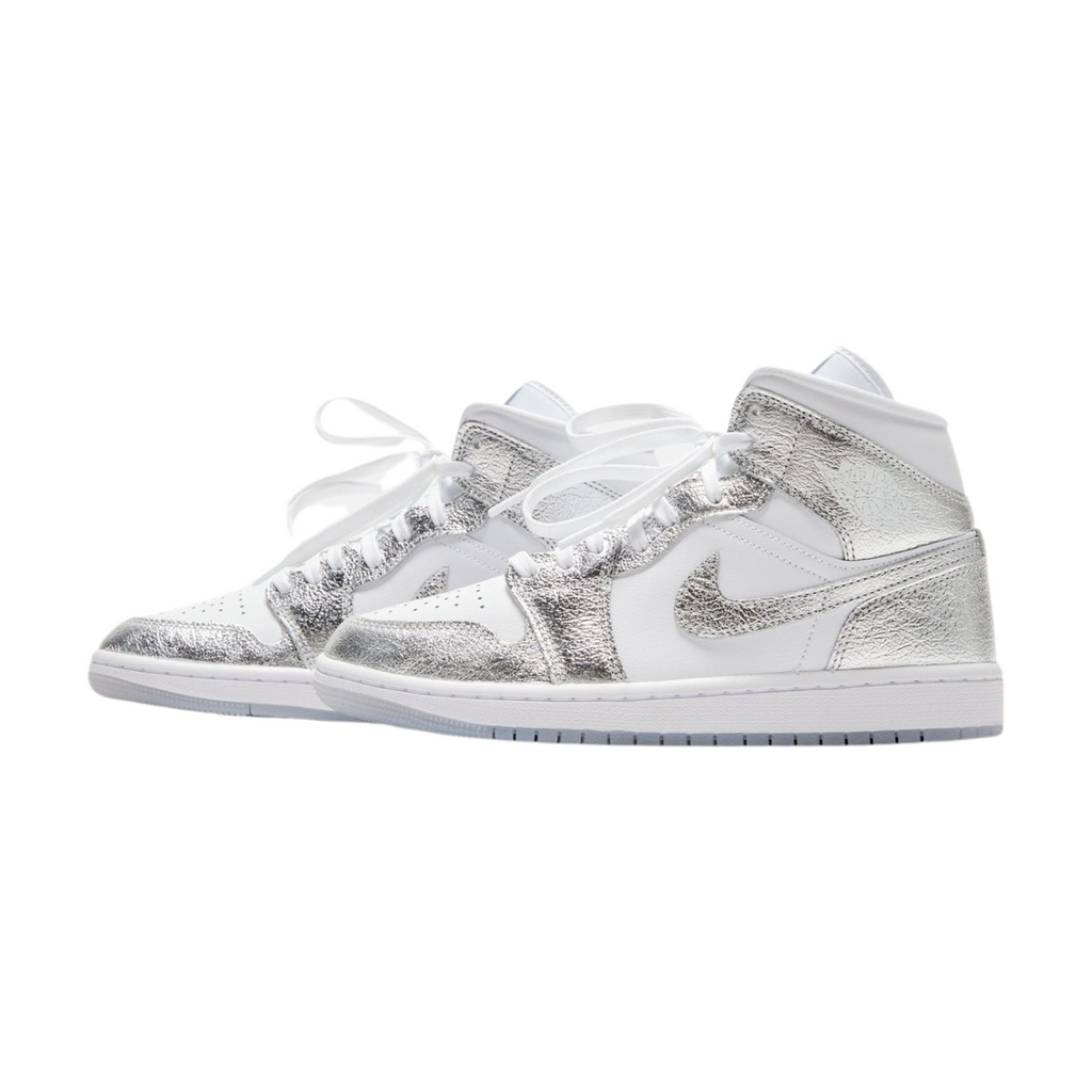 Air Jordan 1 Mid SE – Metallic Silver / White