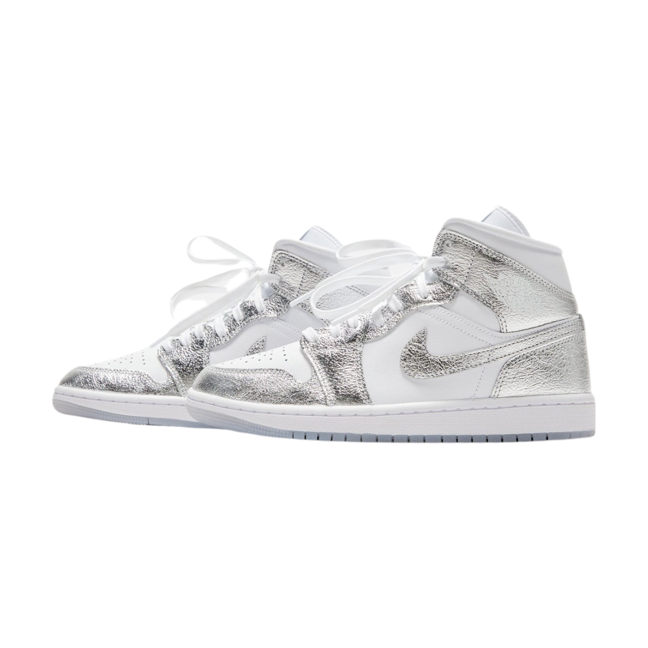 Air Jordan 1 Mid SE – Metallic Silver / White