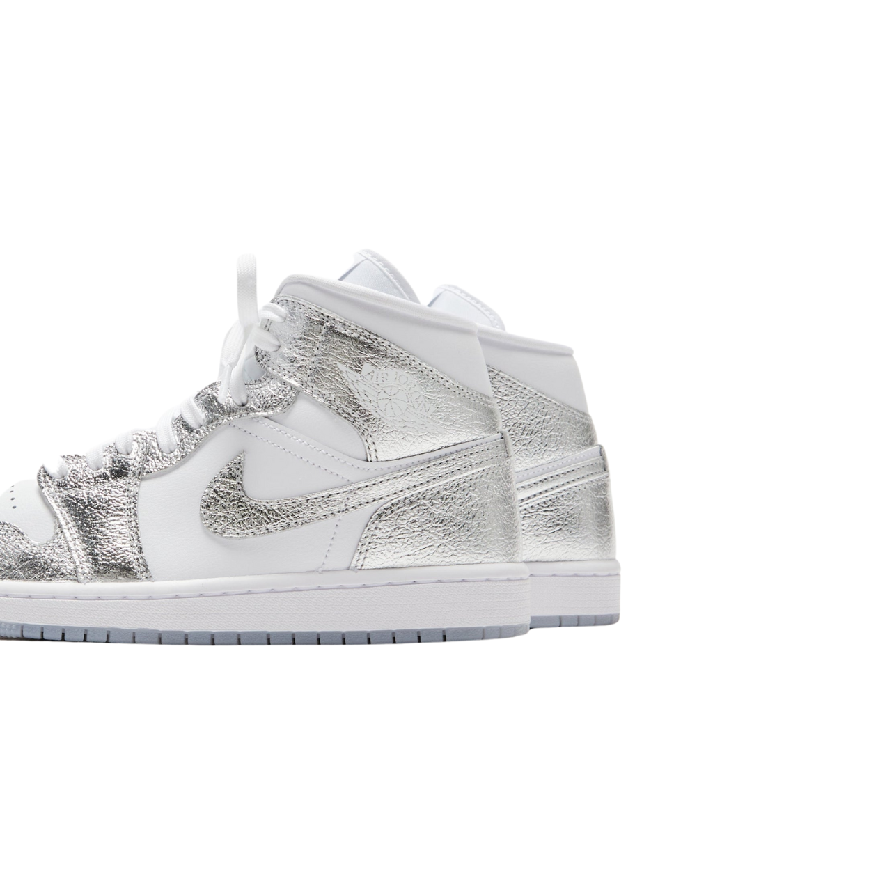 Air Jordan 1 Mid SE – Metallic Silver / White